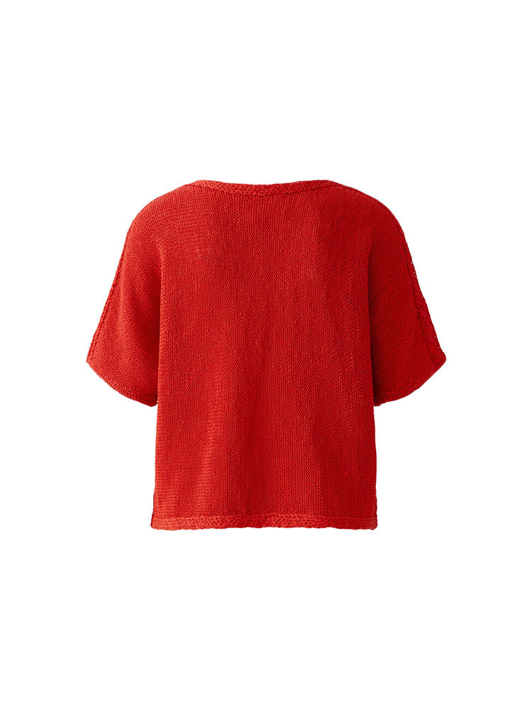 Oui Slogan Knit Red