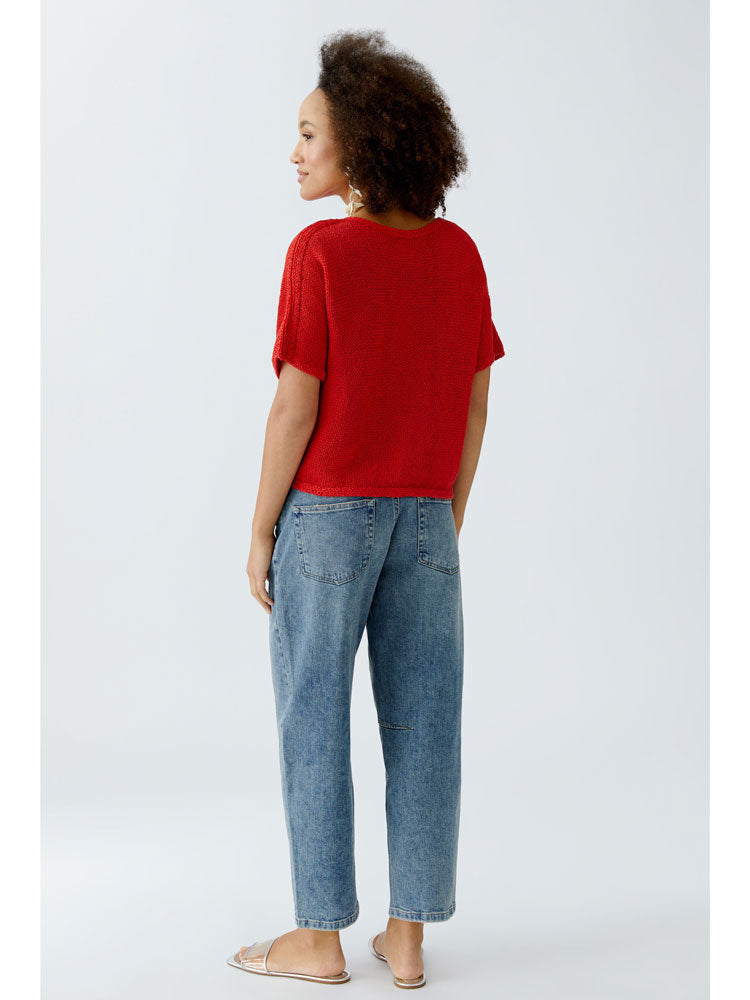 Oui Slogan Knit Red