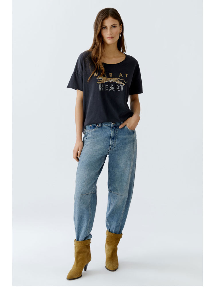 Oui Washed Black T-Shirt