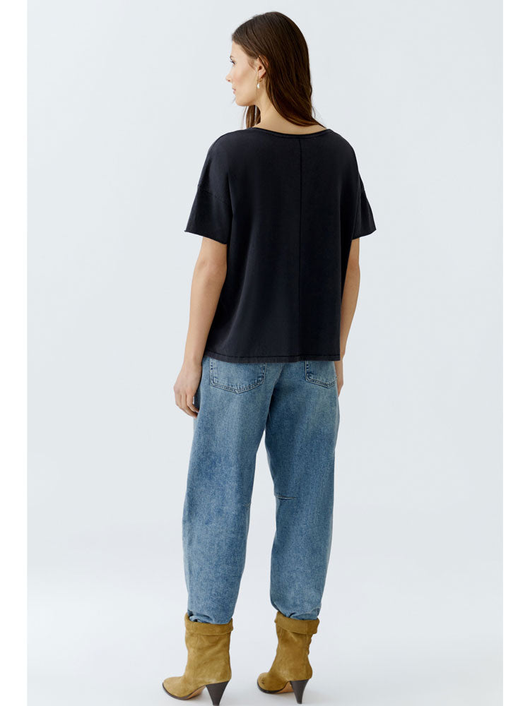 Oui Washed Black T-Shirt