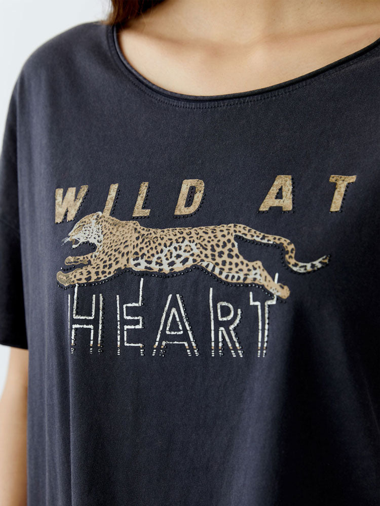 Oui Washed Black T-Shirt