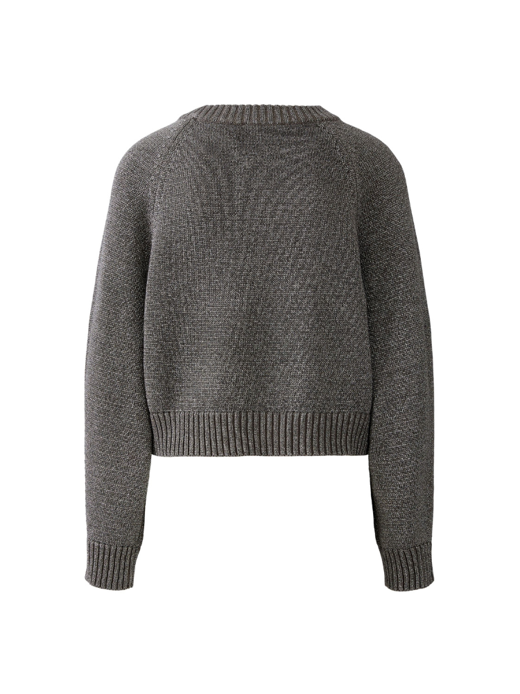 Oui Metallic Knit Taupe