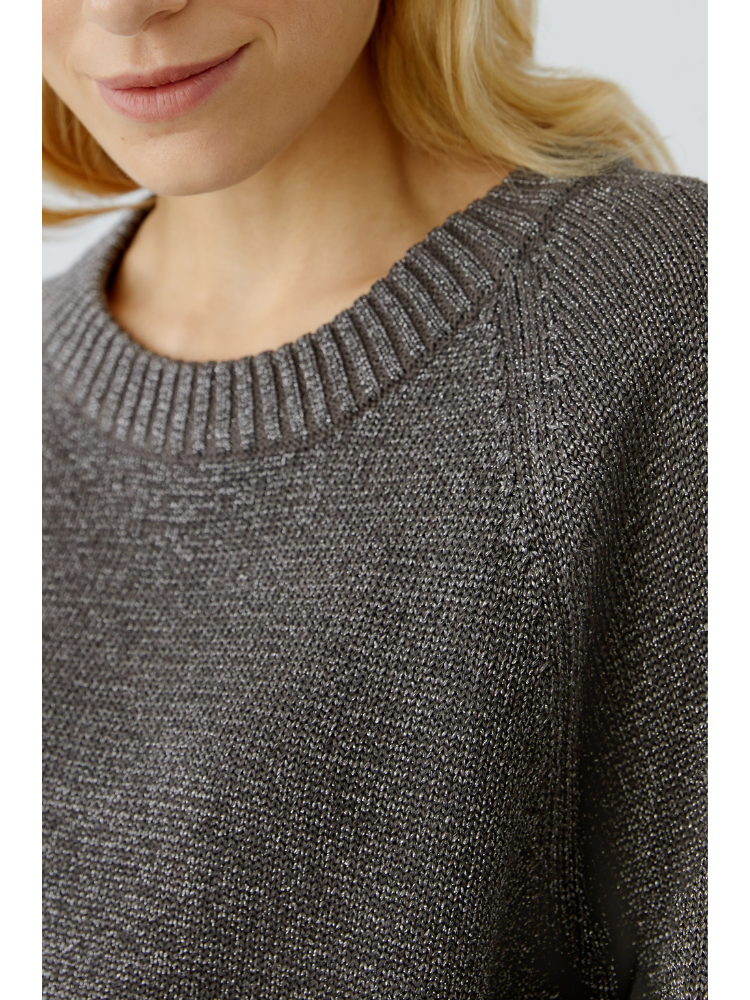 Oui Metallic Knit Taupe