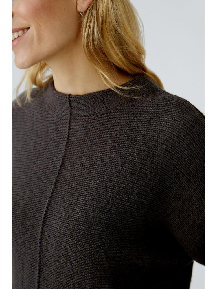 Oui Cotton Blend Jumper Espresso