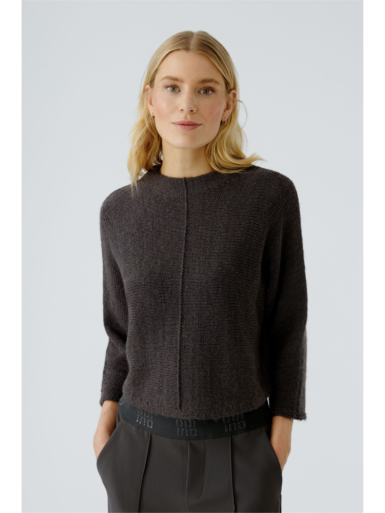 Oui Cotton Blend Jumper Espresso