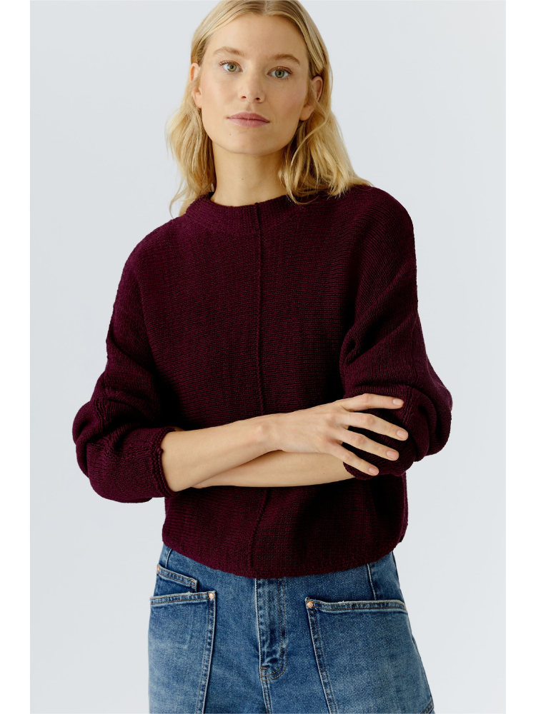 Oui Cotton Blend Jumper Bramble Berry