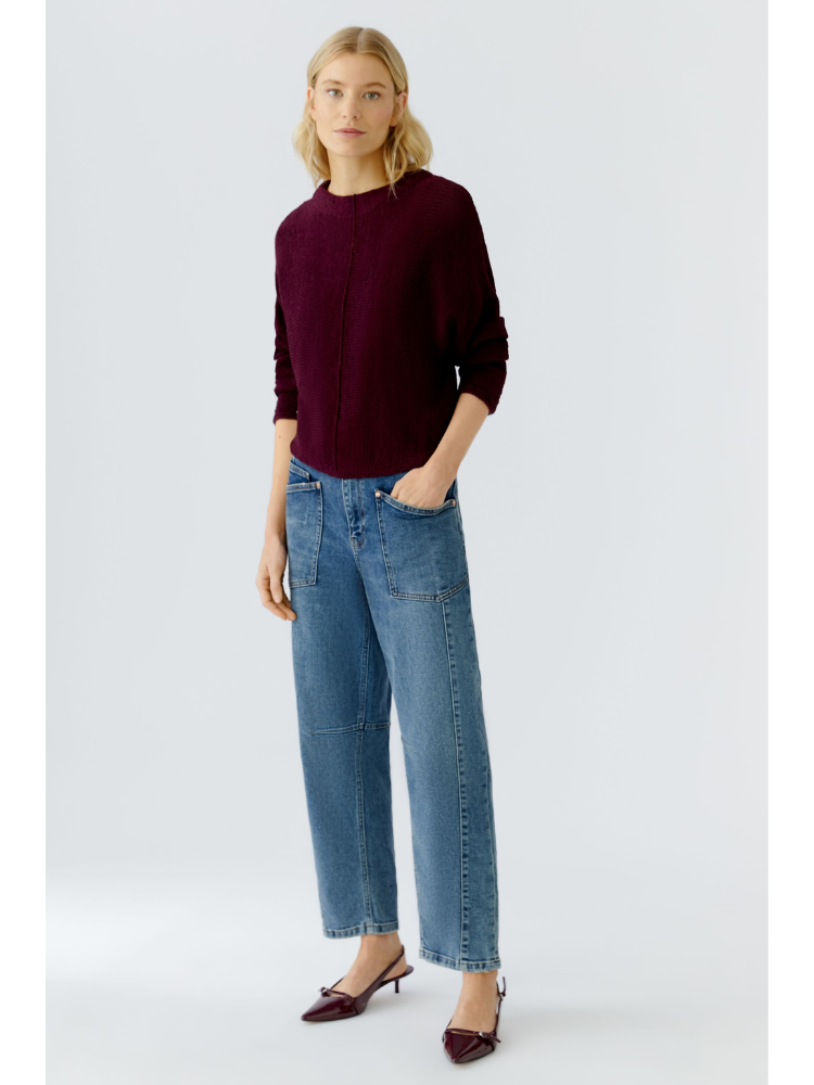 Oui Cotton Blend Jumper Bramble Berry