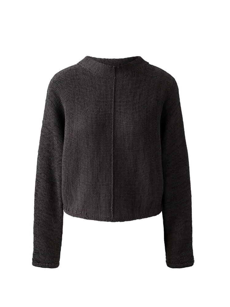 Oui Cotton Blend Jumper Espresso