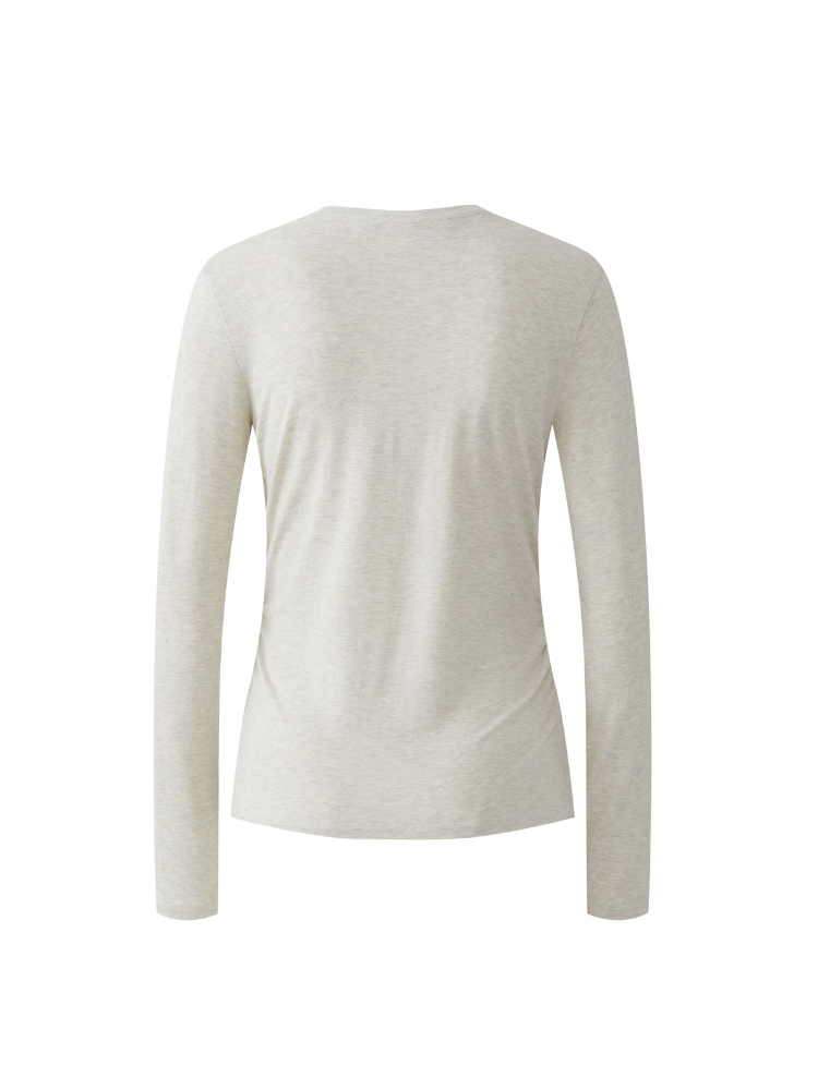 Oui Long Sleeve T-Shirt Beige