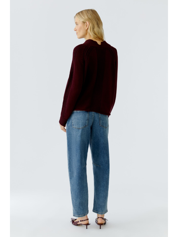 Oui High Neck Knit Bramble Berry