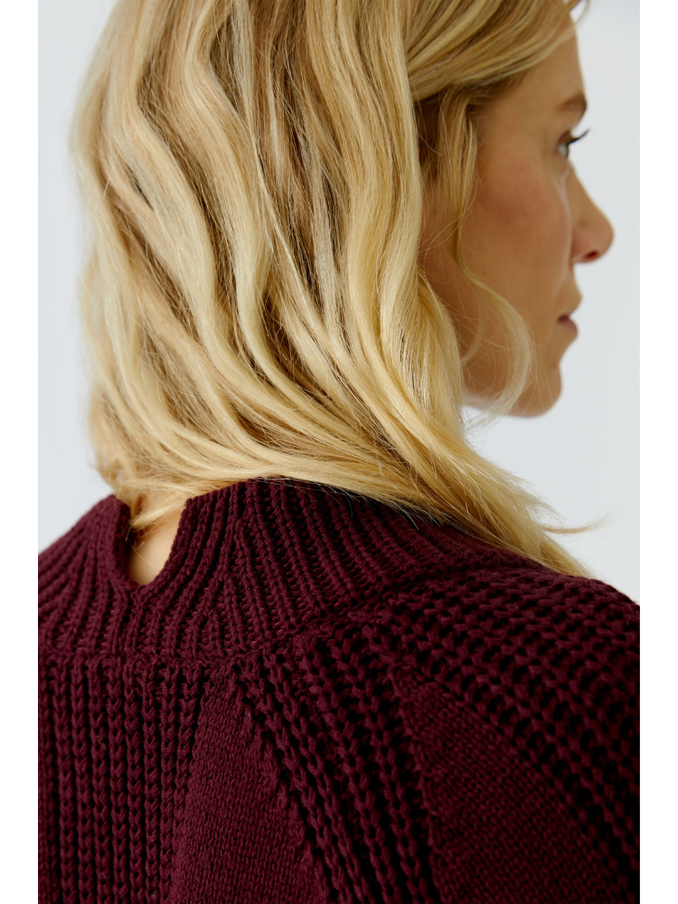 Oui High Neck Knit Bramble Berry