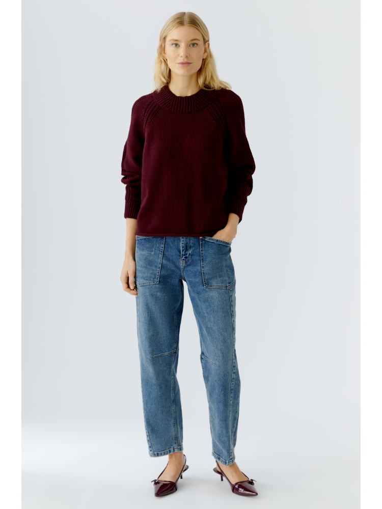 Oui High Neck Knit Bramble Berry