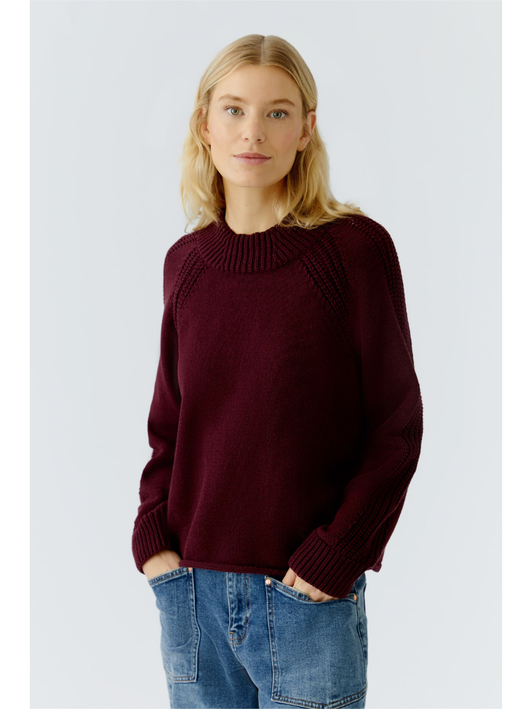 Oui High Neck Knit Bramble Berry