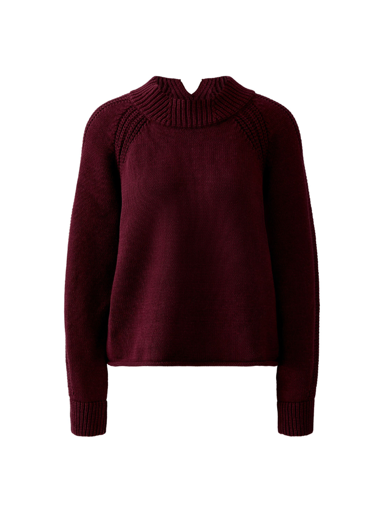 Oui High Neck Knit Bramble Berry