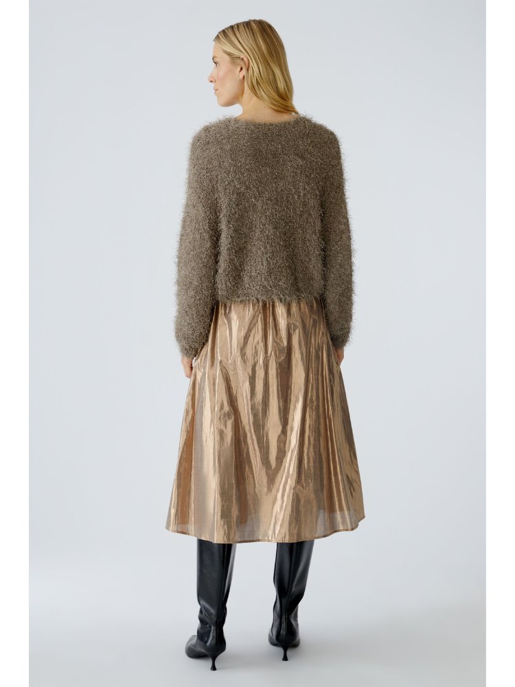 Oui Textured Cardigan Taupe