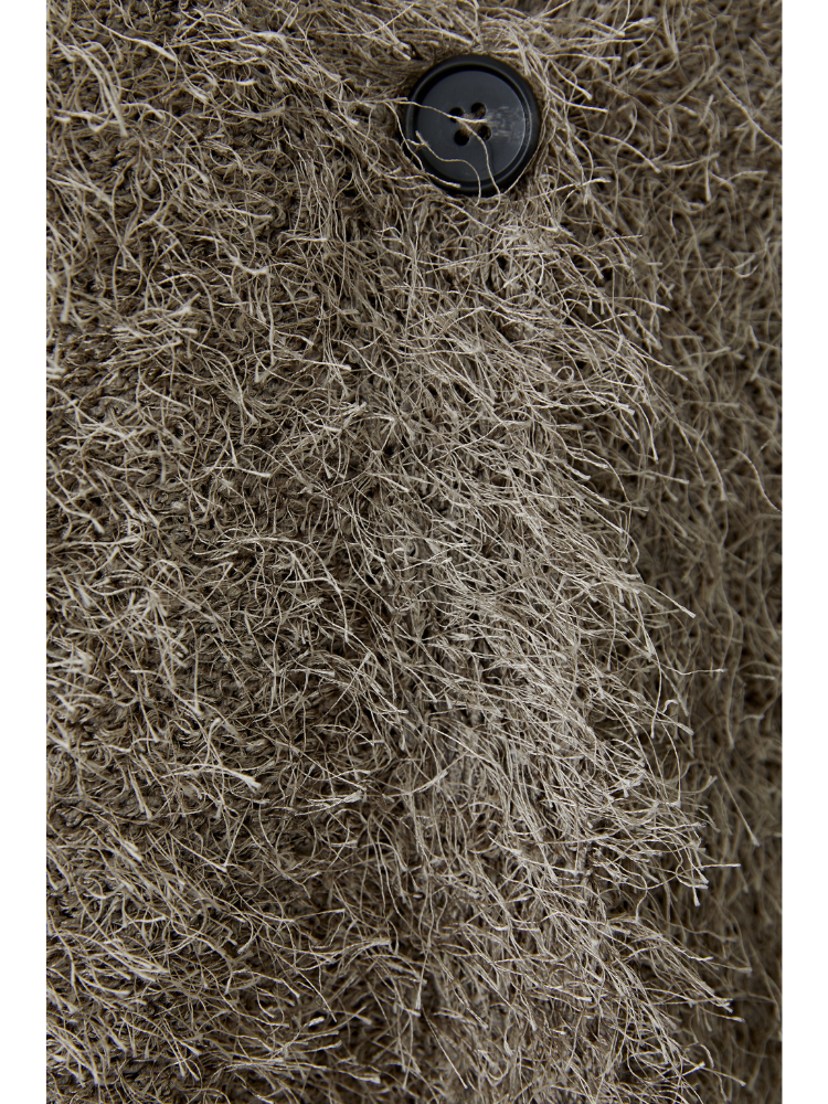 Oui Textured Cardigan Taupe