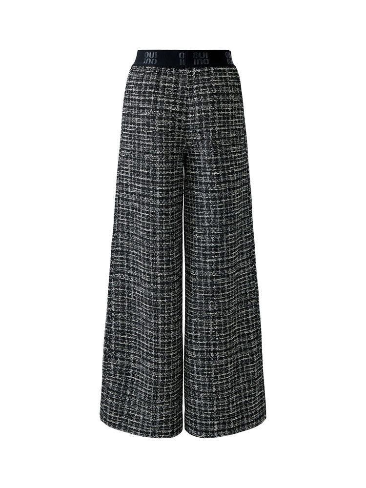 Oui Trousers Black &amp; Off-white