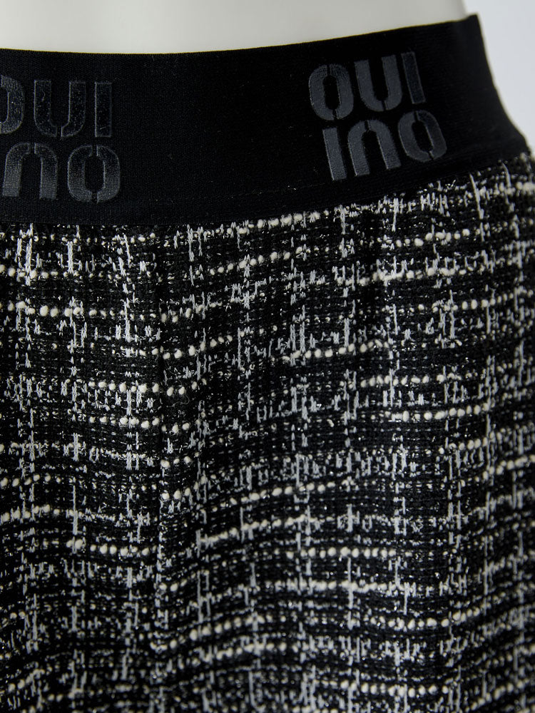 Oui Trousers Black &amp; Off-white