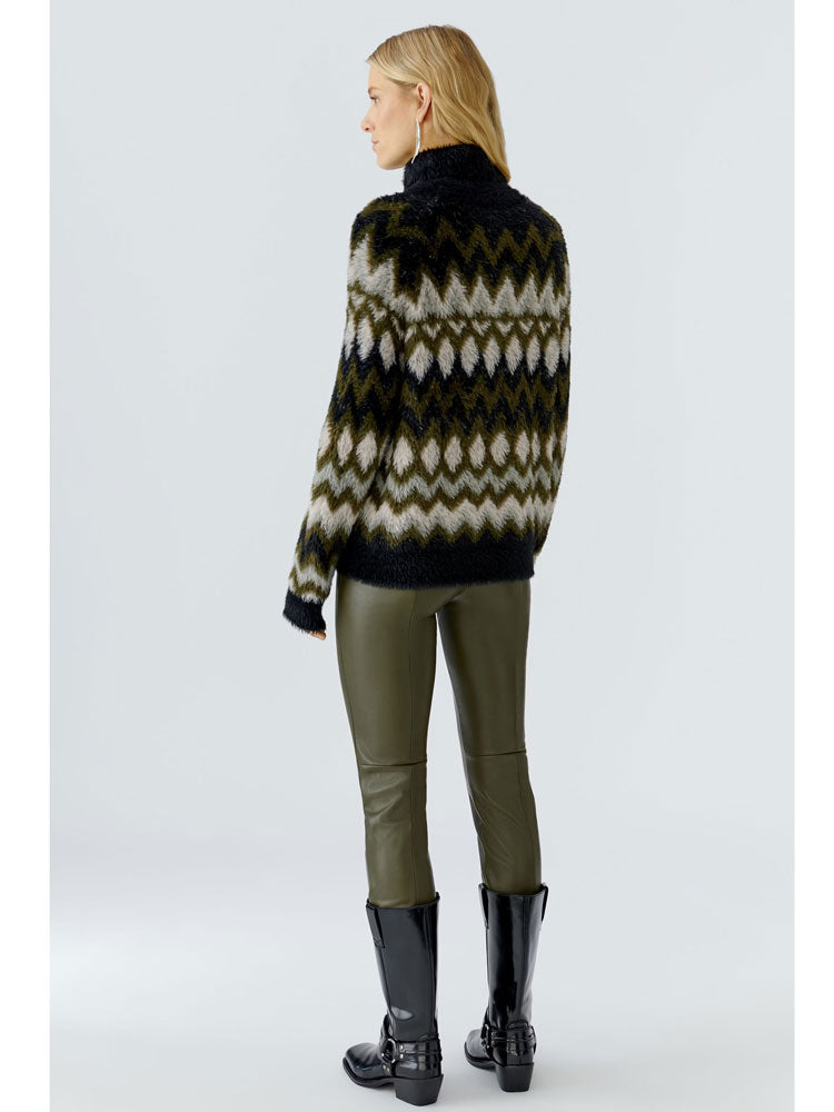 Oui Pullover Khaki Rose