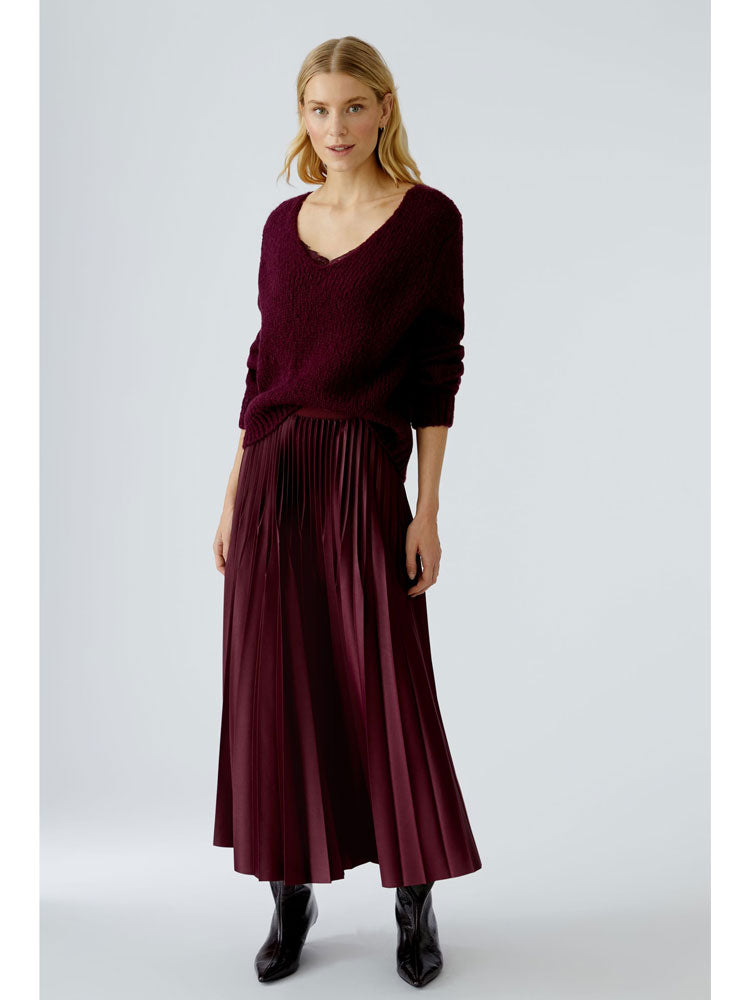 Oui Pleated Skirt Bramble Berry