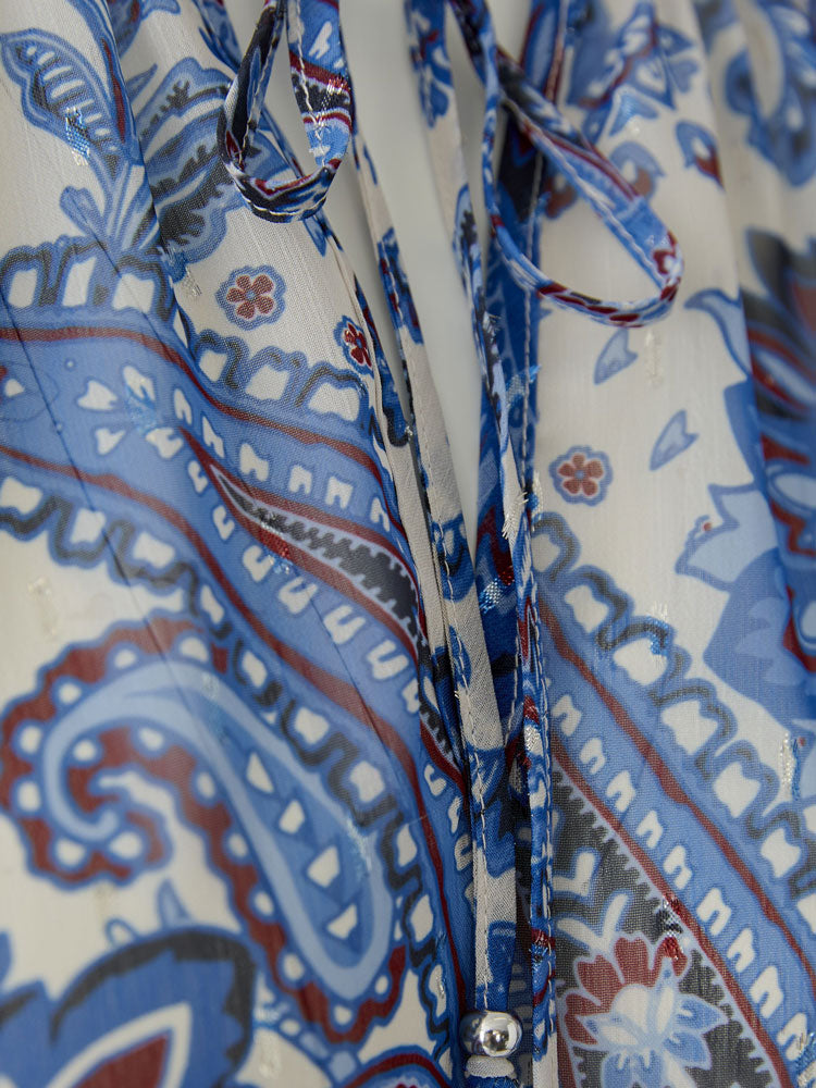 Oui Printed Blouse Blue