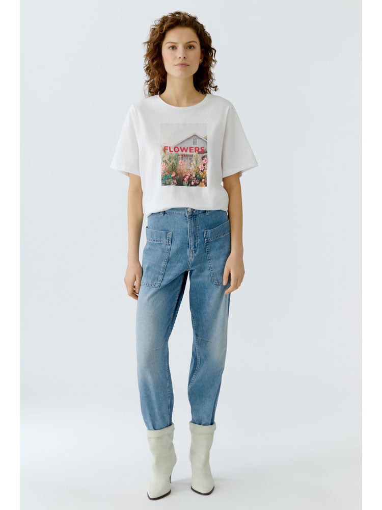 Oui T-shirt Optic White