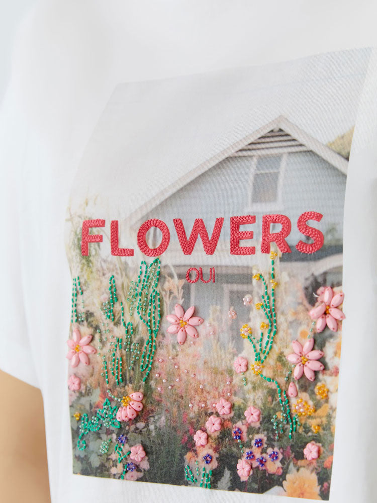 Oui T-shirt Optic White