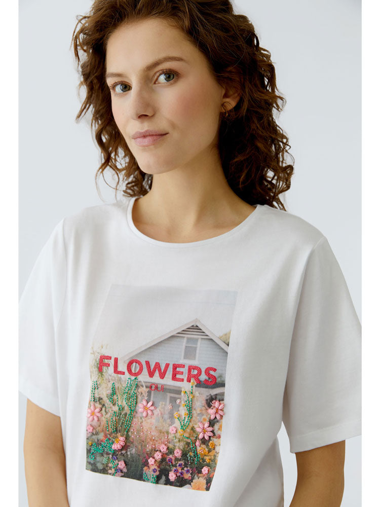 Oui T-shirt Optic White