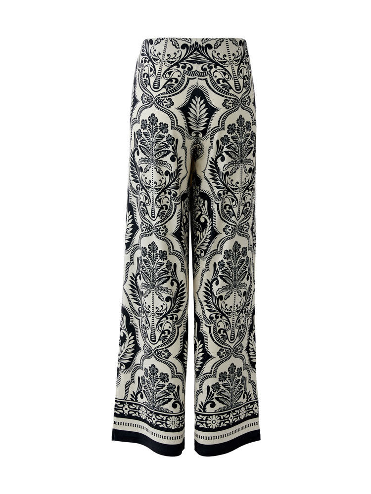 Miss Lagotte Printed Trousers Black