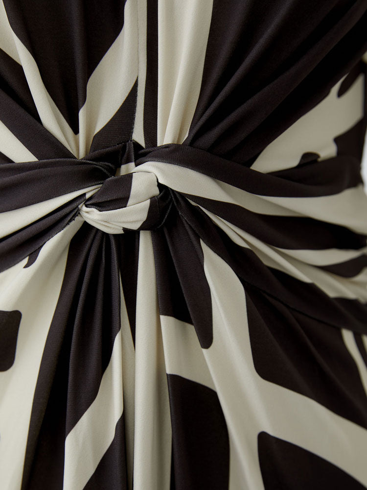 Miss Lagotte Printed Dress Brown