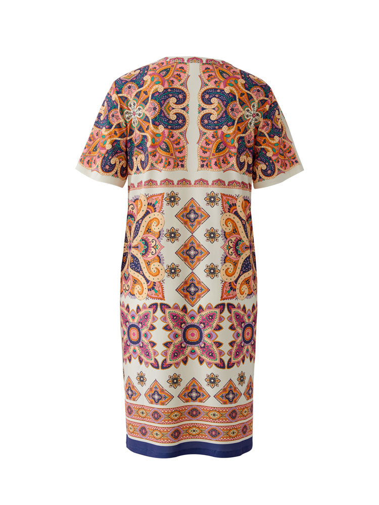 Miss Lagotte Printed Dress White & Yellow