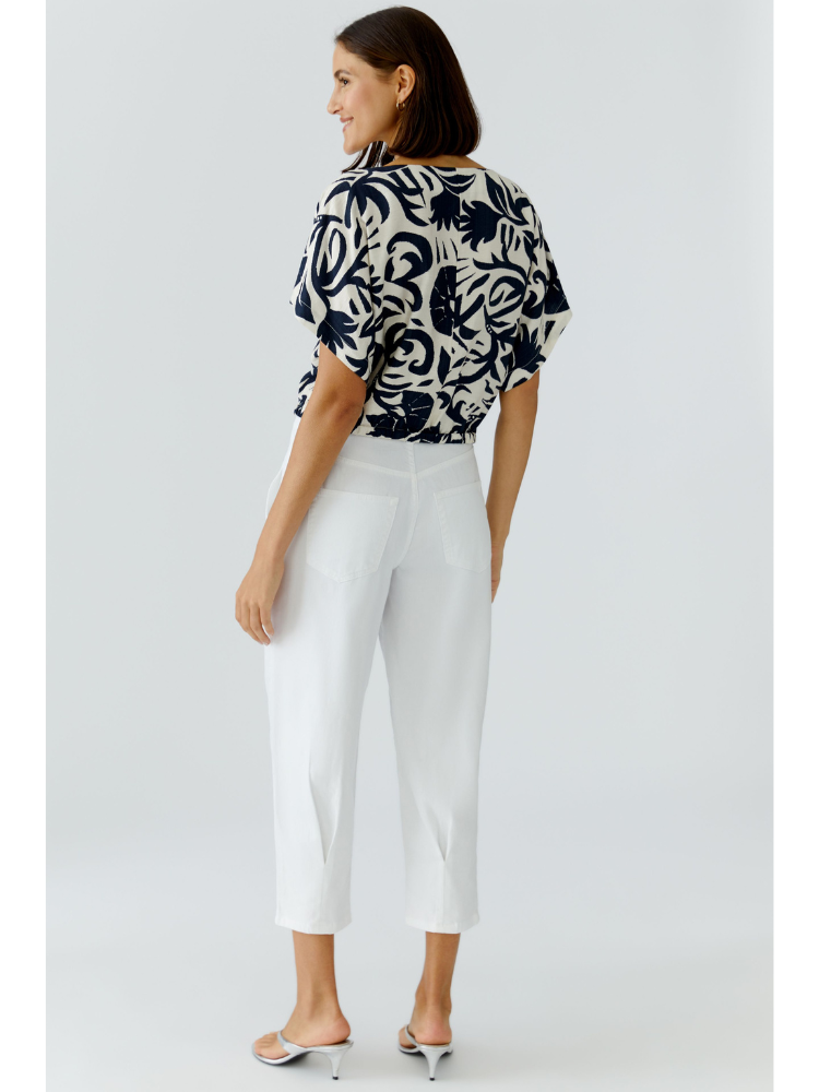 Oui Blouse Blue White