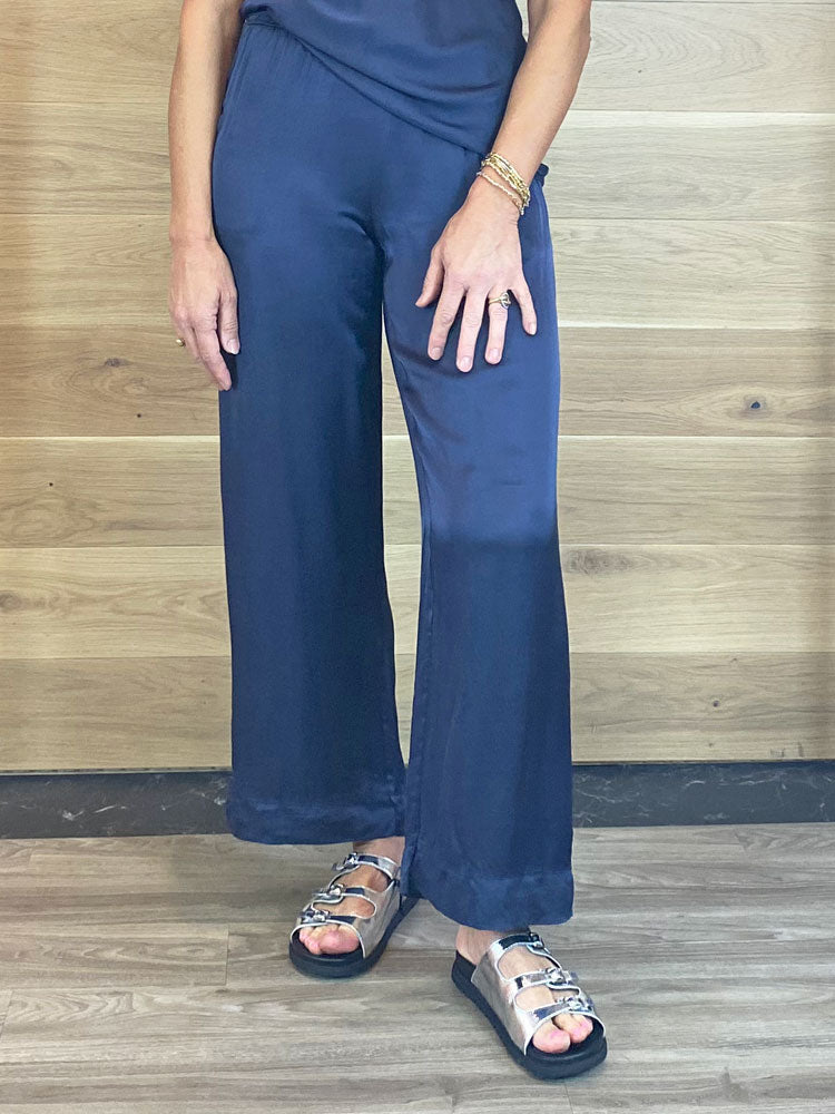 ACL Satin Trousers Navy