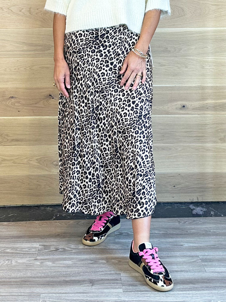 ACL Leopard Satin Skirt