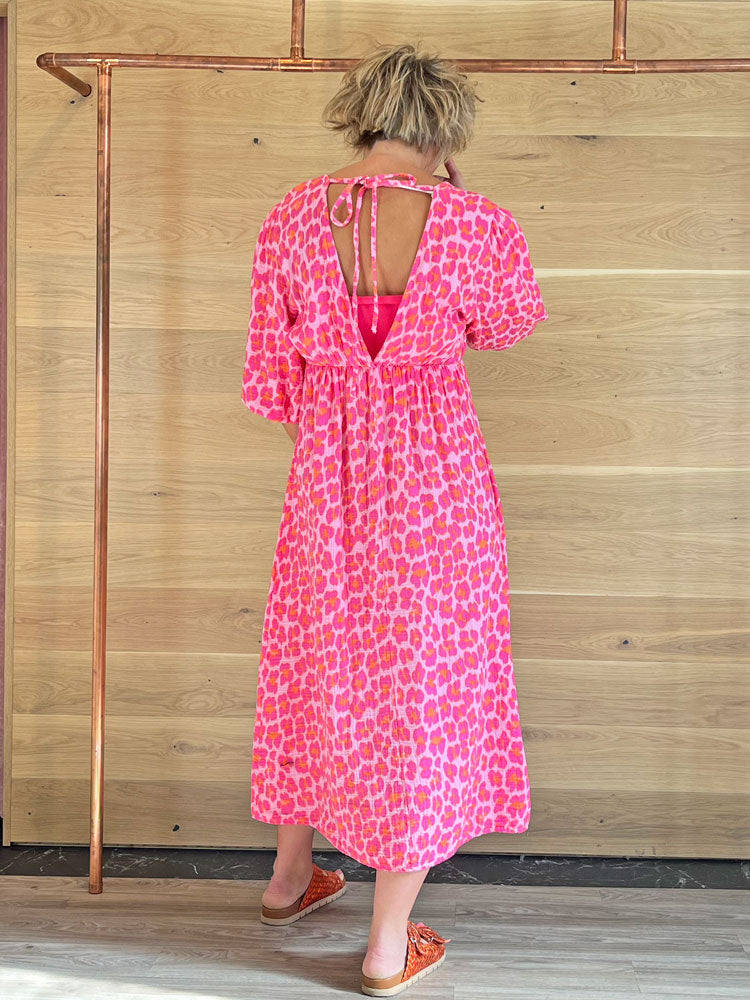 ACL Leopard Print Dress Pink