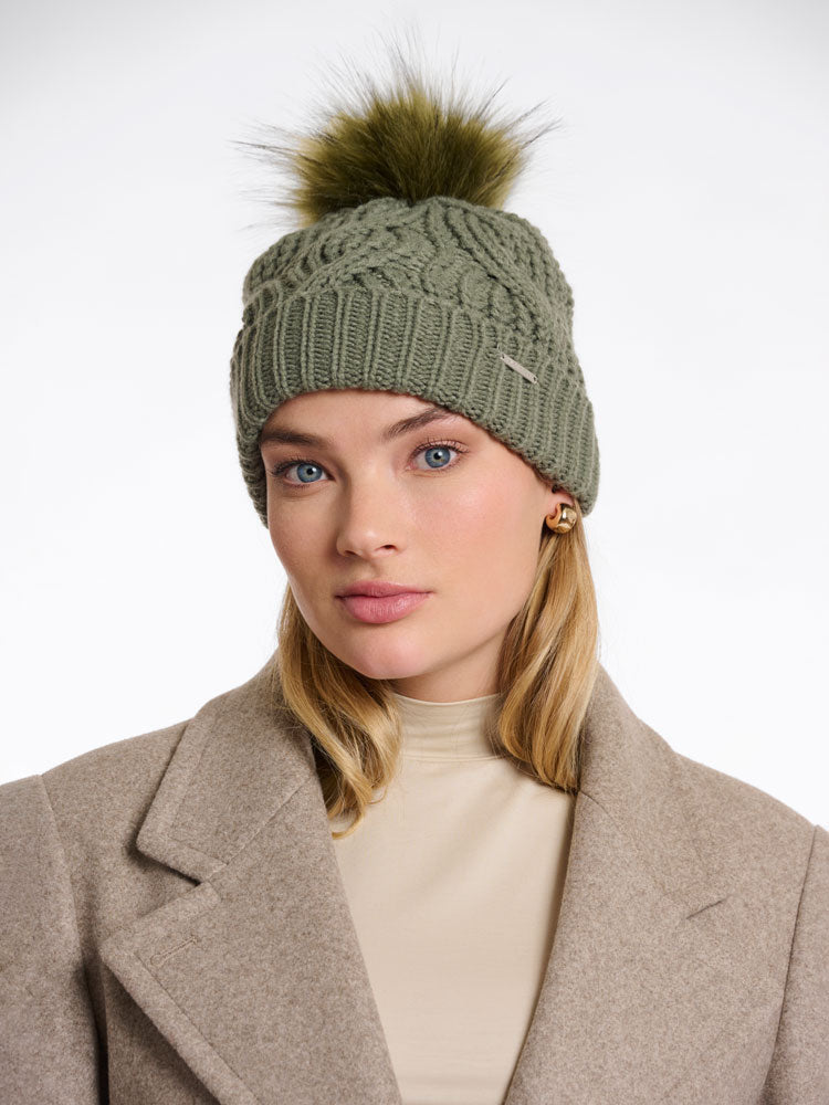 Rino &amp; Pelle Aaf Bobble Hat Green Ash