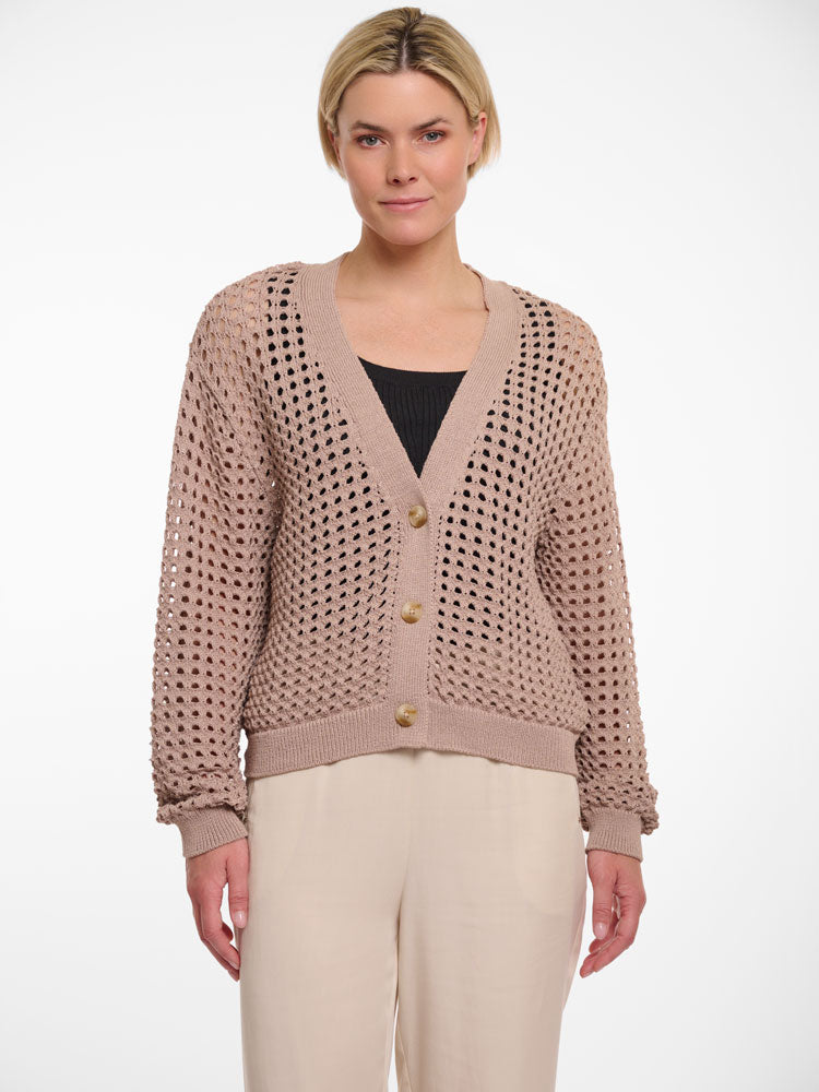 Rino &amp; Pelle Adania Perforated Cardigan Desert