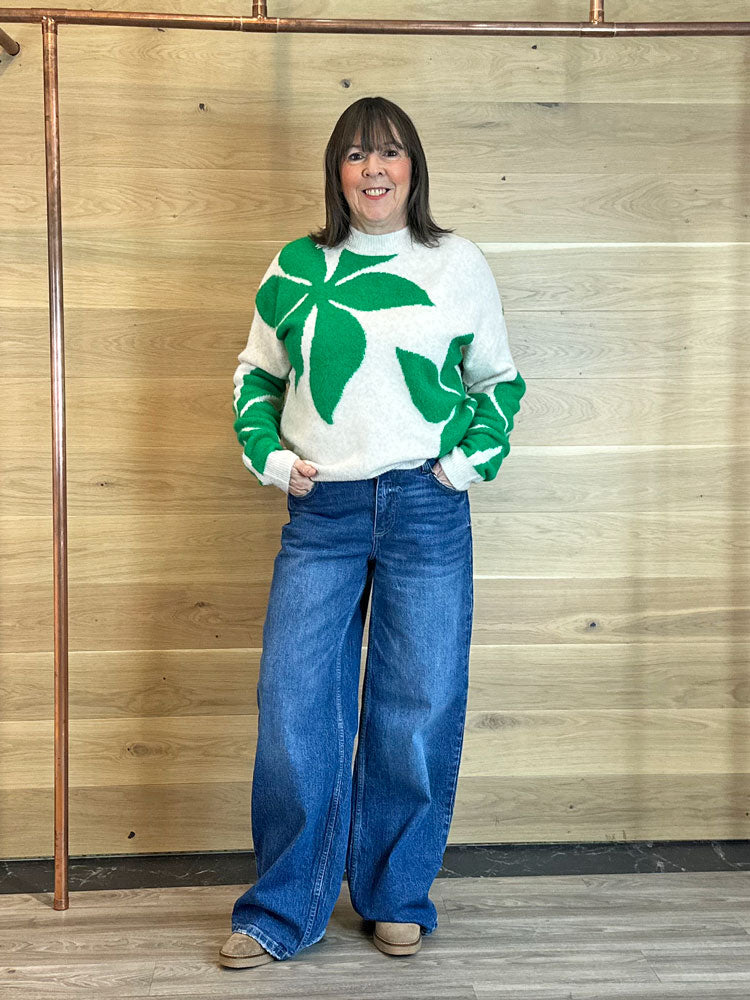 B Young By Omea Flower Jumper 3 Leprechaun