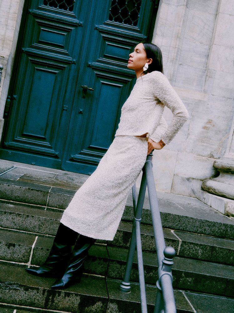 B Young ByPary Skirt Oatmeal