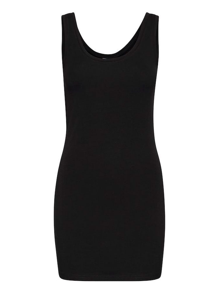 B Young Pamila Long Jersey Vest Top Black