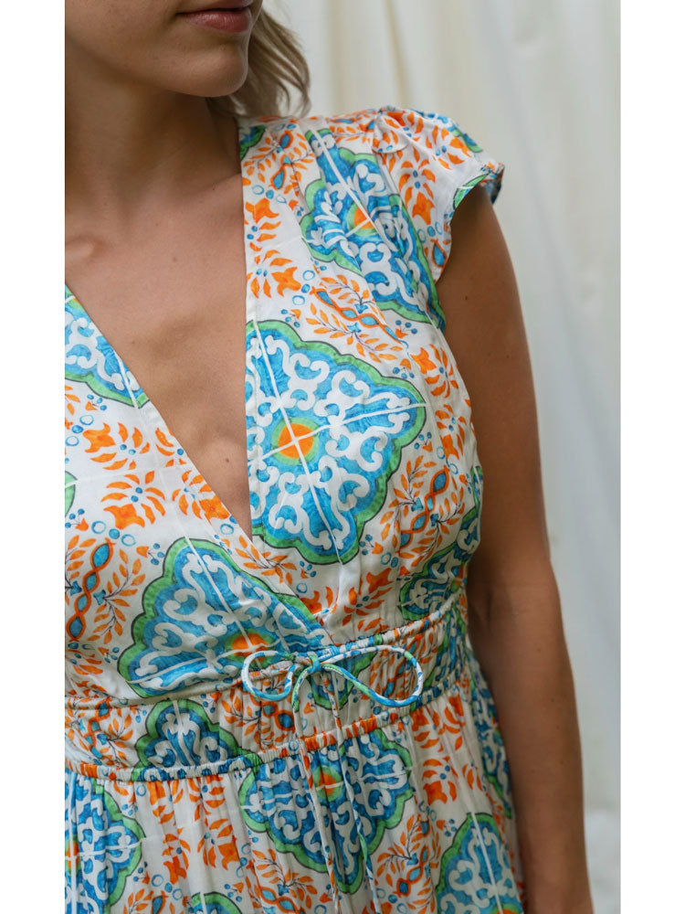 BRDR Caravan Dress Orange Tile