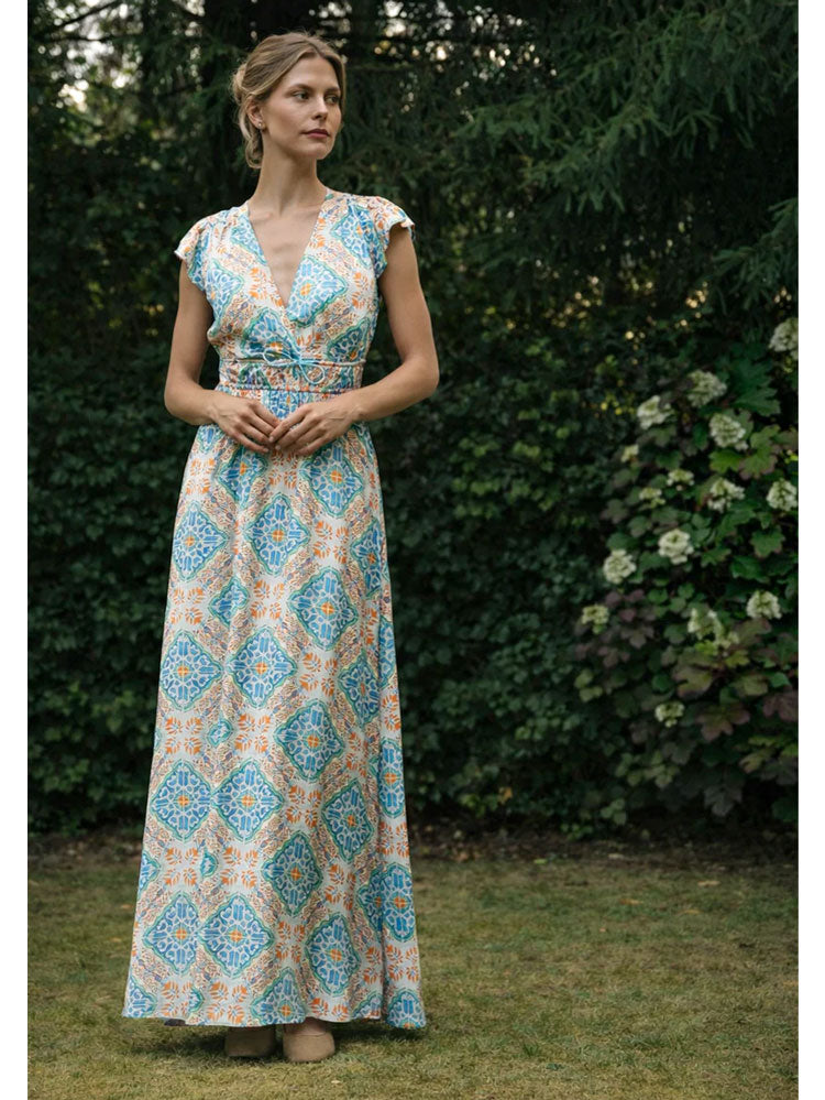 BRDR Caravan Dress Orange Tile