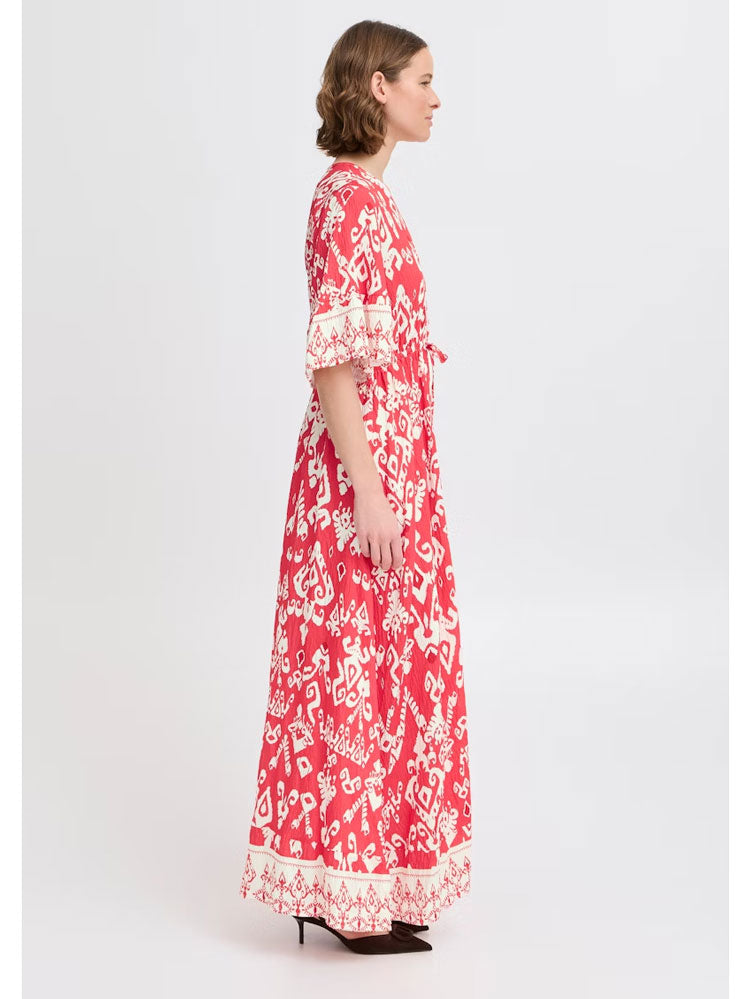 B Young ByJasmina Long Dress Flame Scarlet
