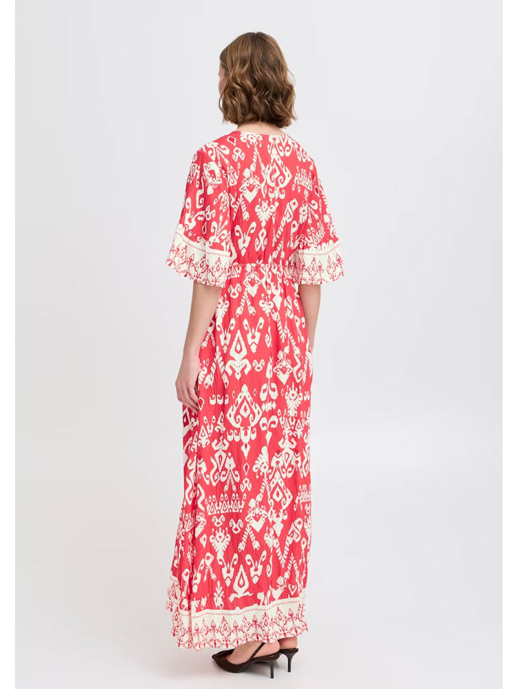 B Young ByJasmina Long Dress Flame Scarlet