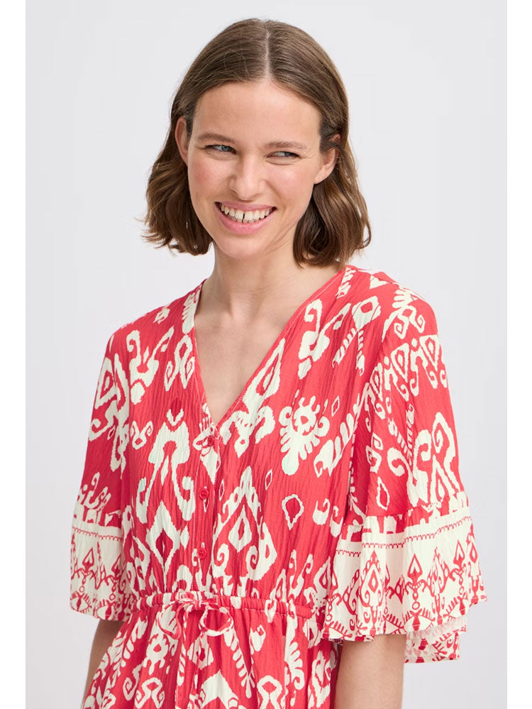 B Young ByJasmina Long Dress Flame Scarlet