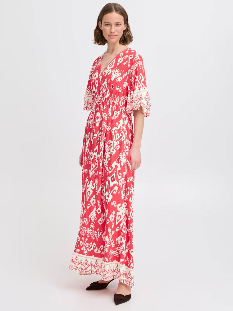 B Young ByJasmina Long Dress Flame Scarlet