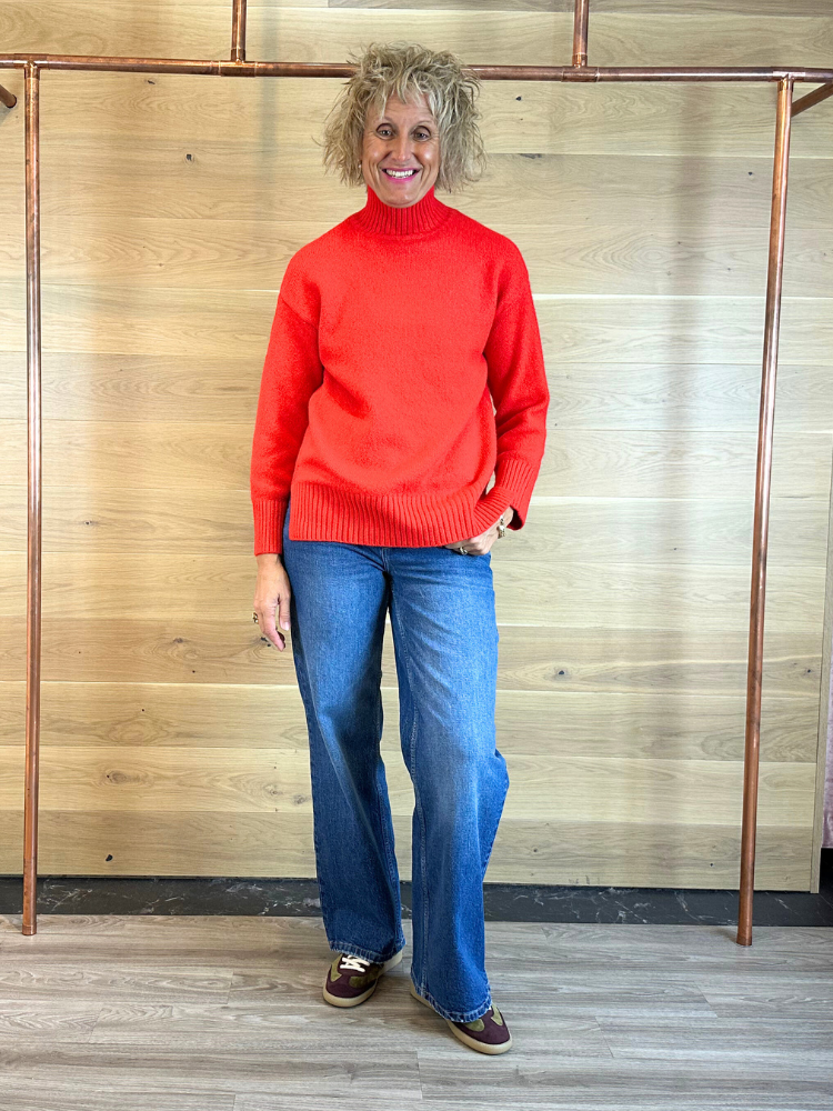 B Young ByOlma Turtleneck Cherry