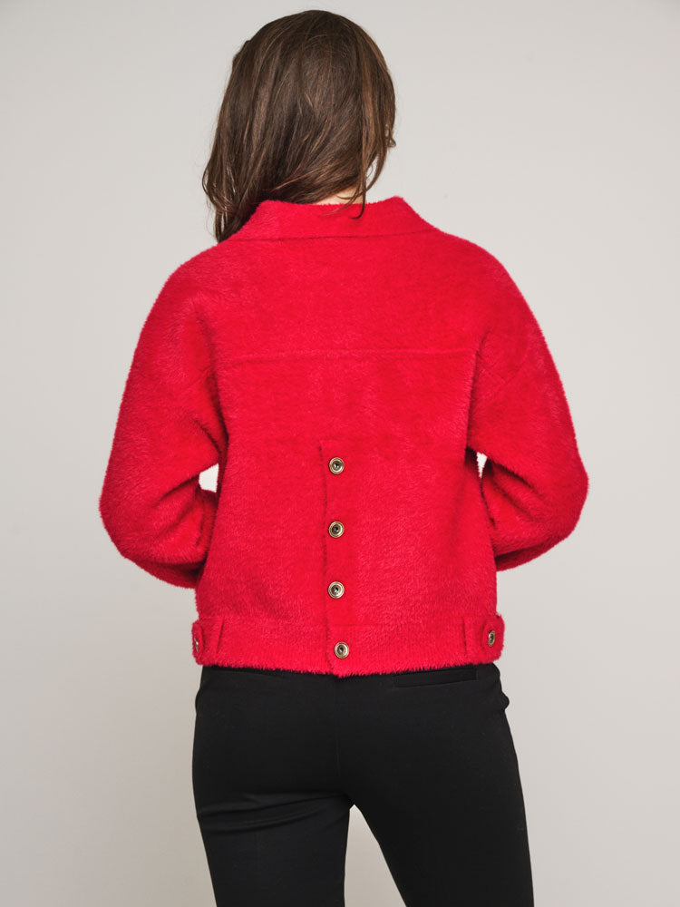 Rino &amp; Pelle Bubbly Boxy Jacket Red Berry