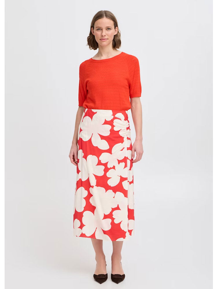 B Young ByIbine Skirt Flame Flower Mix