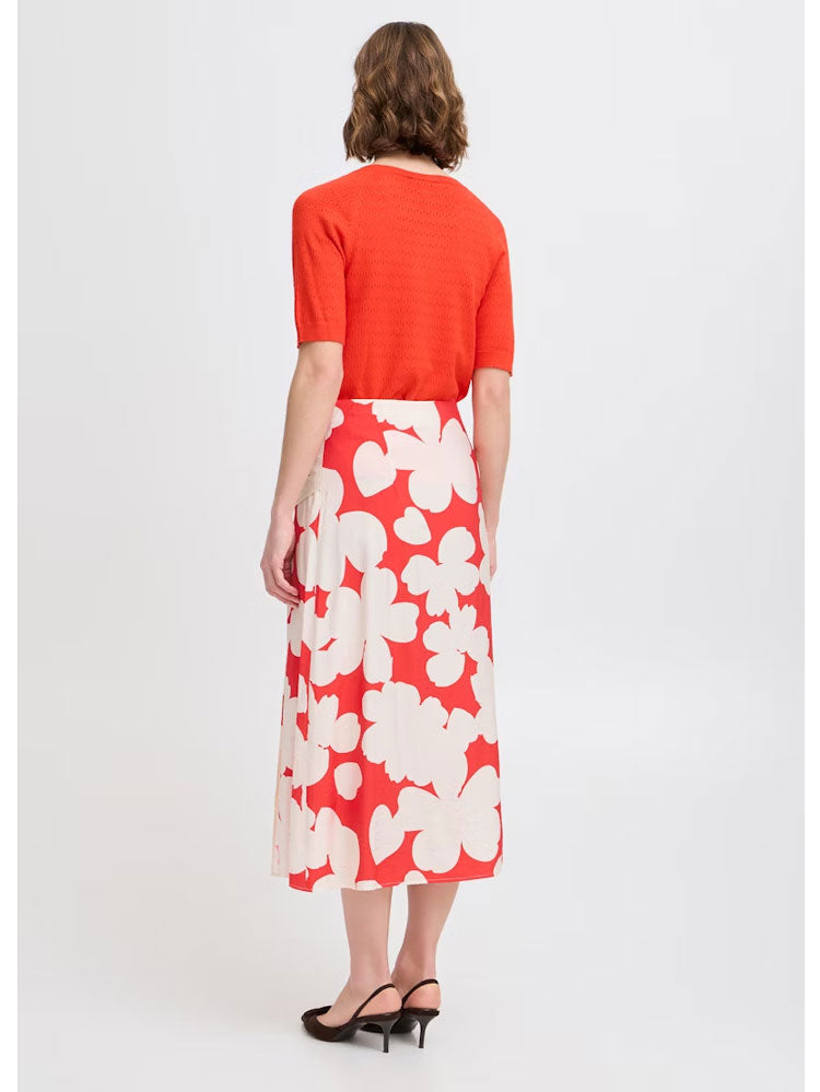 B Young ByIbine Skirt Flame Flower Mix